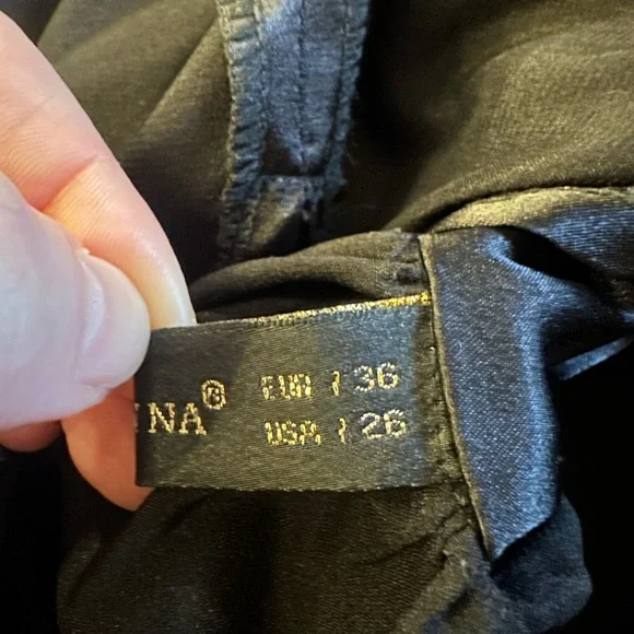 🖤Y2K Black Satin High-Neck Blouse | Adjustable Collar 🖤 - Picture 13 of 14